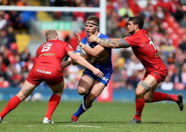 Leeds Rhino's Matt Parcell in action during the Dacia Magic Weekend at Anfield, Liverpool. PIC: Richard Sellers/PA Wire