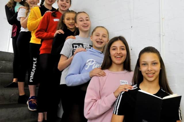 Young performers gathered at today's auditions.