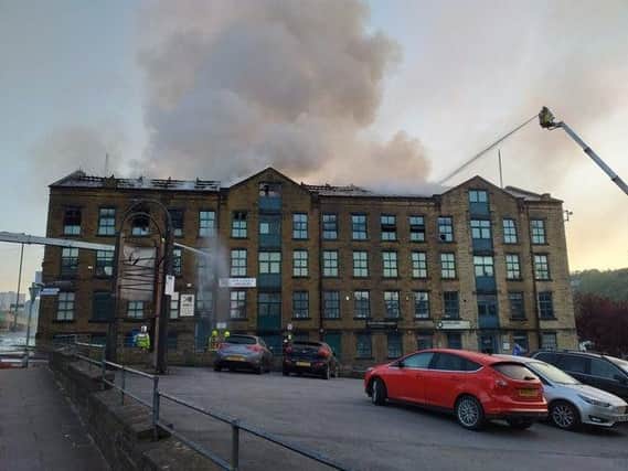 Fire services dealing with building blaze in Halifax town centre