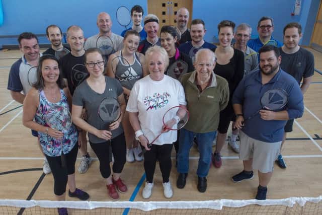 Horsforth Trinity Badminton Club who are celebrating their 40th anniversary next month.
Picture: Bruce Rollinson.