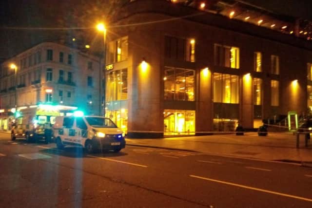 A 23-year-old man has been left with facial injuries after a group altercation on Boar Lane in Leeds City Centre.