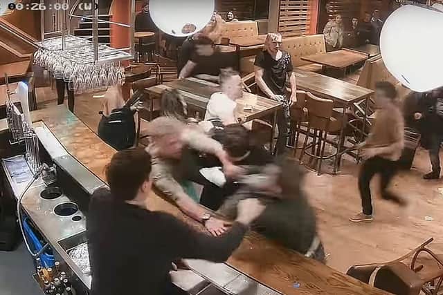 21 people were involved in the fight in the Headlingley bar last February
