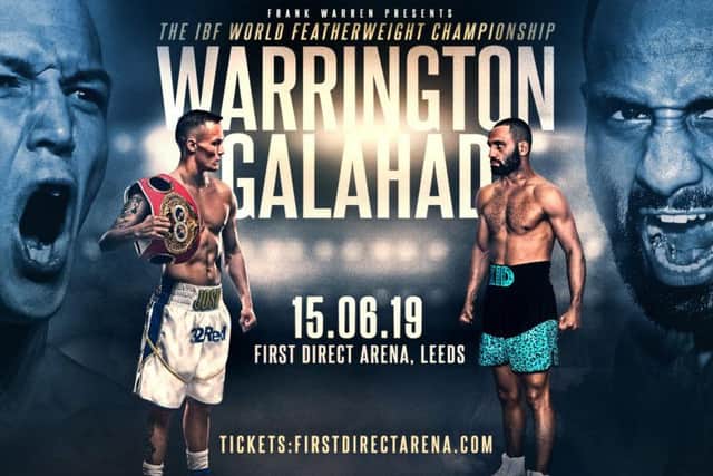 World title fight at Leeds First Direct Arena on Saturday, June 15