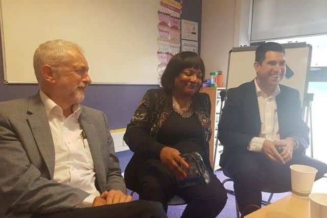 Jeremy Corbyn, Diane Abbott joined Leeds East MP Richard Burgon on a visit to the city on Saturday