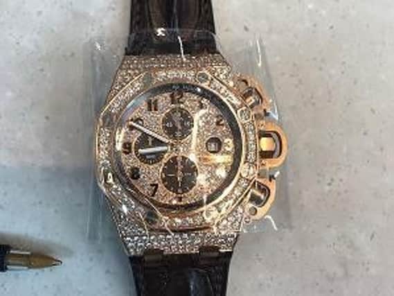Diamond-encrusted watch worth 100,000 which was seized from drugs criminal Lyndon Hudson
