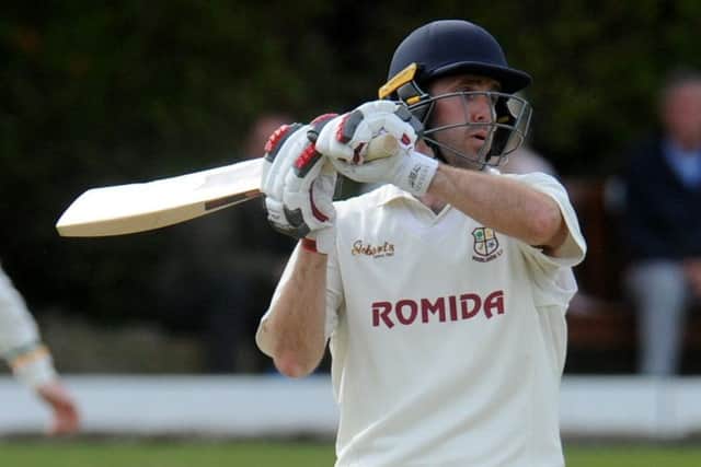 Sam Frankland hit 116 in a first-wicket partnership of 219 with Tim Jackson (101) as Woodlands beat Methley by 225 runs in the Priestley Cup. PIC: Steve Riding
