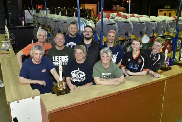 CAMRA volunteers ready for the opening at Leeds Beckett University Students' Union.