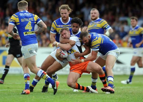 Castleford Tigers hosted Leeds Rhinos in a rare Sunday afternoon game last year. Picture Tony Johnson.