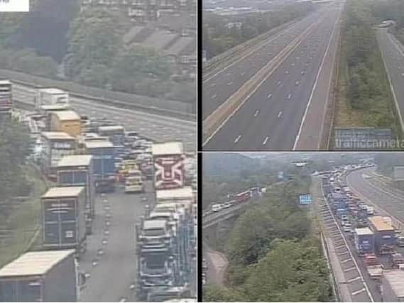 The northbound M1 is closed due to a serious collision near Meadowhall.