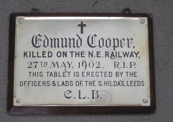 IN MEMORY: The plaque was recently given to the church after being lost or stolen for many years.