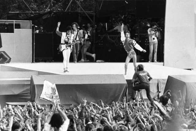 Over 120,000 fans clambered into the park to see the rock legends.