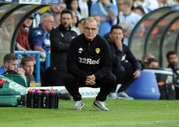 Leeds United head coach Marcelo Bielsa: Put square pegs in square holes. Picture: Tony Johnson.