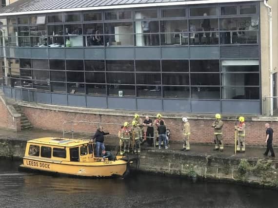 A man was rescued from the River Aire.