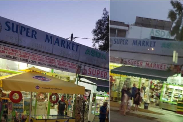 The fake ASDA spotted in Faliraki in Greece