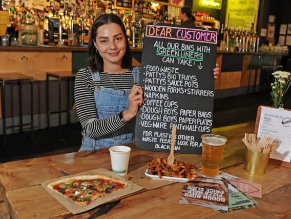 Alice Hyam, the recycling project manager heading up efforts to reduce waste at Belgrave Music Hall & Canteen in Leeds. Pictures: Tony Johnson.