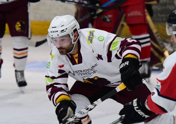 GOOD MOVE: Leeds Chiefs' player-coach Sam Zajac, pictured in action for Whitley last year, is keen to get started for the club's inaugural season in the new NIHL National. Picture courtesy of Colin Lawson.
