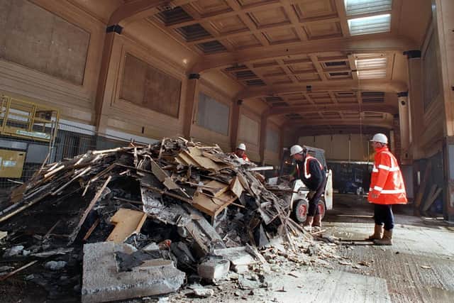 Work begins on the northern concourse refurbishment in 1998.