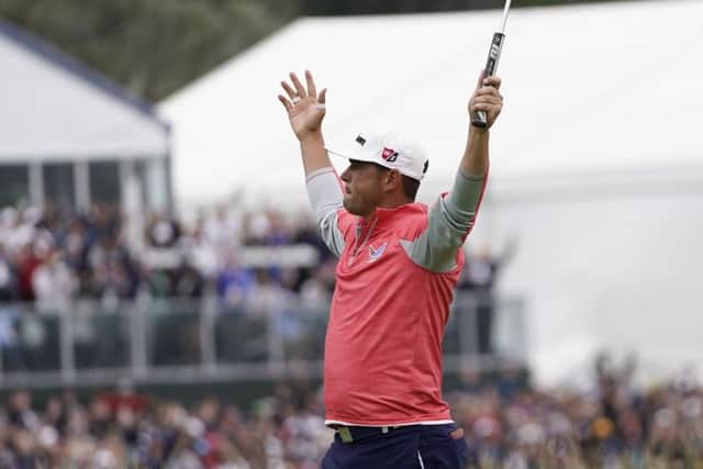 I've done it: Gary Woodland celebrates after winning the US  Open. Picture: AP Photo/David J Phillip