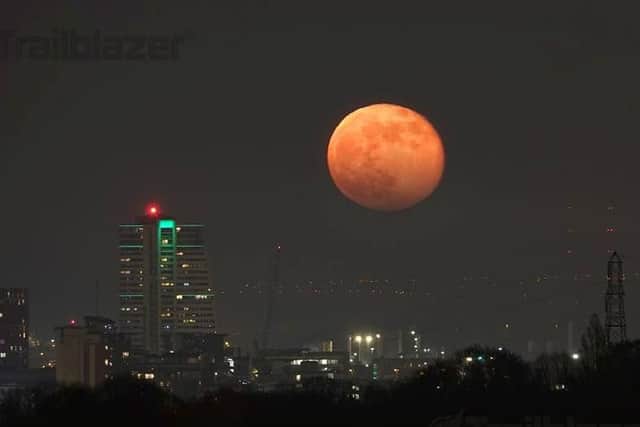 April's Pink Moon over Leeds. Picture: Anthony Newby