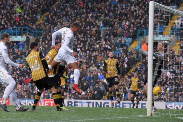 Jay-Roy Grot converts his only Leeds United goal to date in a 2-1 defeat to Sheffield Wednesday.