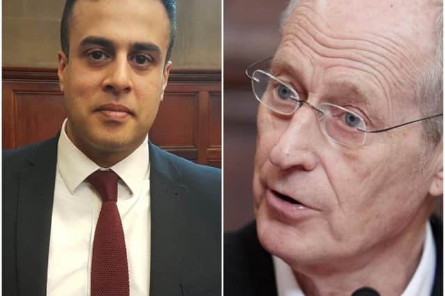 Wakefield Council's Conservative group leader Nadeem Ahmed (left) and Labour leader Peter Box (right).
