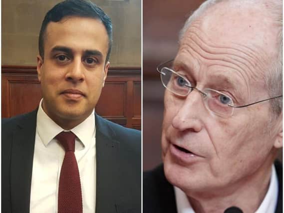 Wakefield Council's Conservative group leader Nadeem Ahmed (left) and Labour leader Peter Box (right).