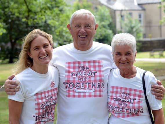 The family of Jo Cox L-R Kim, Gordon and Jean Leadbeater, at last year's Great Get Together