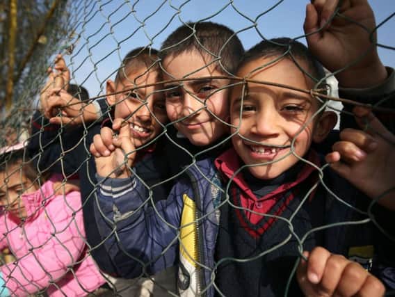 Syrian children at a refugee camp in Lebanon. Picture: PA