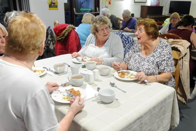 The Winter Warmth Supper Club run by Armley Helping Hands, pictured L-R Maureen Wheelan, Rita Walker and Margaret Lavely and activity worker Janice Turnbull.