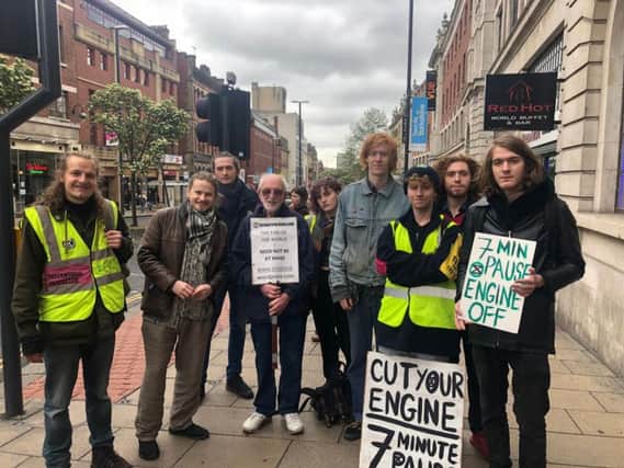 Members of Extinction Rebellion Leeds after a protest in May 2019.