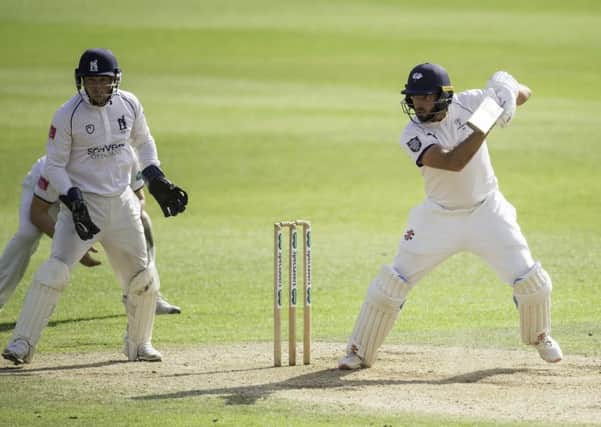 Yorkshire's Jack Leaning hits out. Picture: Allan McKenzie/SWpix.com