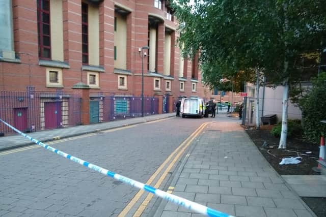 The incident happened right outside Leeds Magistrates Court.