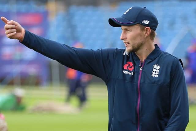 Joe Root during the nets session at Headingley on Thursday. Picture: Nigel French/PA
