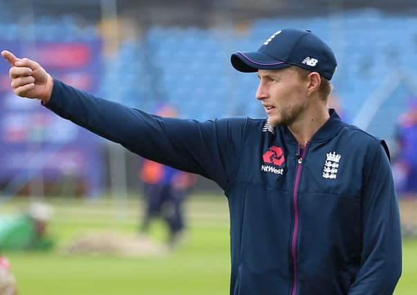 Joe Root during the nets session at Headingley on Thursday. Picture: Nigel French/PA