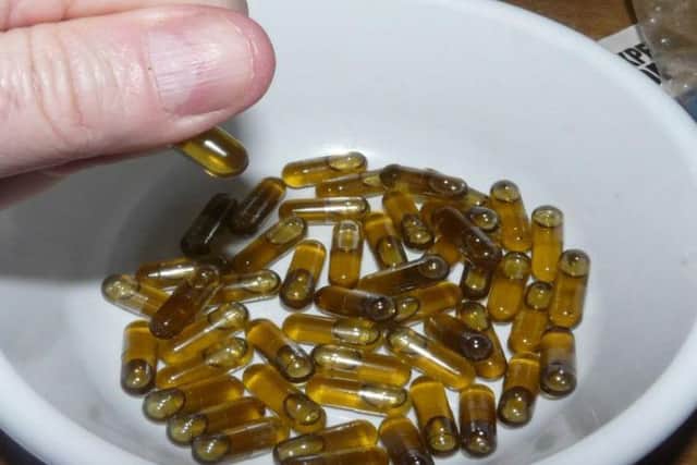 Stock cannabis oil tablets.