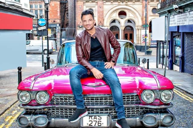 Peter Andre (Teen Angel) at the Grease press launch in Leeds.