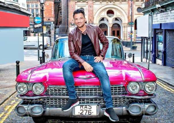 Peter Andre (Teen Angel) at the Grease press launch in Leeds.