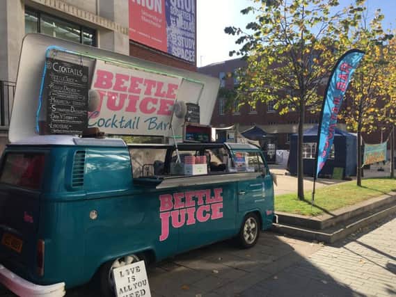 The Beetlejuice van will sell classic cocktails, as well as a selection of beers and ciders.