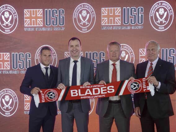 LEEDS DIG: From Sheffield United co-owner Kevin McCabe, far right.