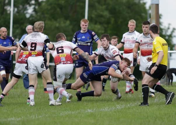 Liam Brown, in action during Hunslet Warriors' win over Eastmorr Dragons. Picture courtesy of Ainsley Bennett