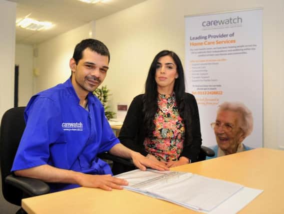 Syed Rahman had found it difficult to find a job, but now loves his role with Carewatch Leeds, pictured with his boss Thaira Farooq, senior care co-ordinator.