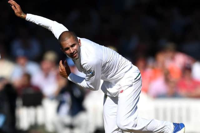 HELPING HAND: South Africa's Keshav Maharaj, seen in action against England at Lord's in the summer of 2017, has signed a temporary deal with Yorkshire. Picture: Gareth Copley/Getty Images