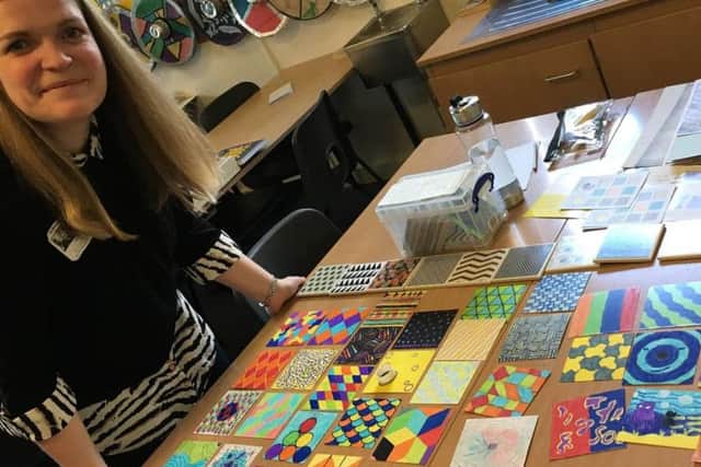 Artist Tessa Townsend preparing for Horsforth Walk of Art festival