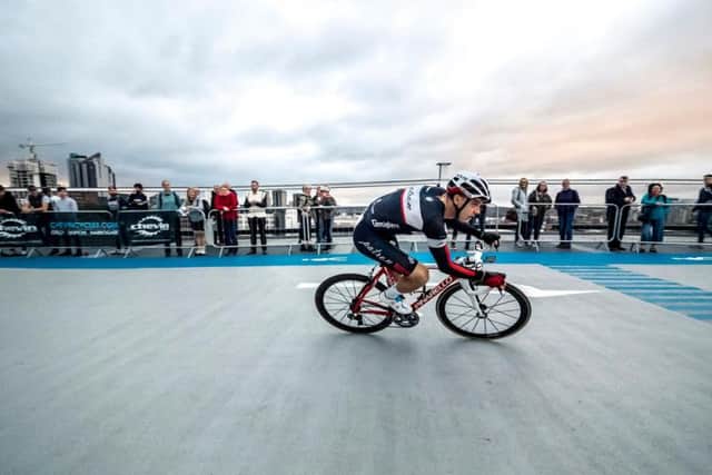 A cyclist on The Rampage at the Victoria Leeds car park last year.