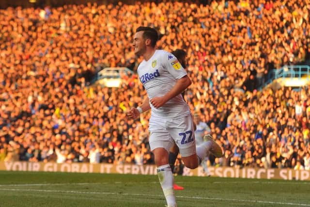 Manchester City's Jack Harrison during last season's loan spell at Leeds United.