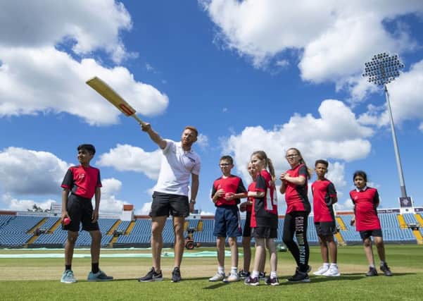 EDITORIAL USE ONLY
English cricketer Jonny Bairstow meets a group of children at Headingley Cricket Ground in Leeds for an exclusive coaching session organised by Yorkshire Tea and national childrens cricket charity, Chance to Shine. PRESS ASSOCIATION Photo. Issue date: Saturday June 22, 2019. The event has been organised ahead of Yorkshire Tea National Cricket Week (24th  28th) a week which encourages thousands of children to spend more time outside and increase participation in grassroots sport. A recent study by Yorkshire Tea found that just over half of parents regularly encourage children to take part in sport. Photo credit should read: Danny Lawson/PA Wire