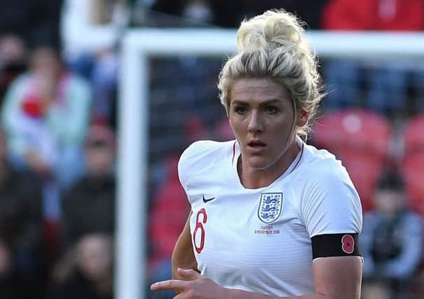 England's Millie Bright: Determined.