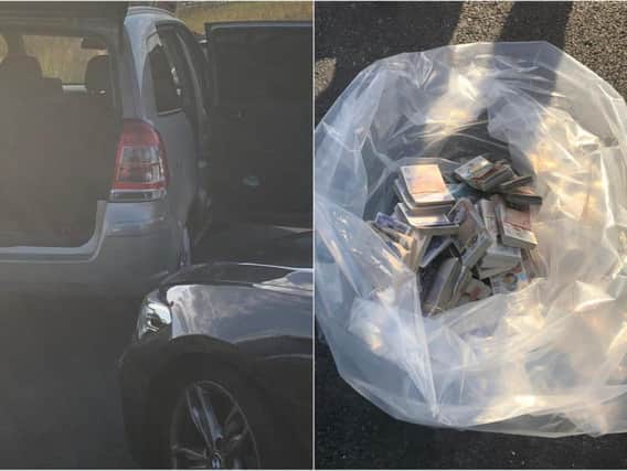 Police seize 50k in cash from a car on the A1. (Credit: West Yorkshire Police)