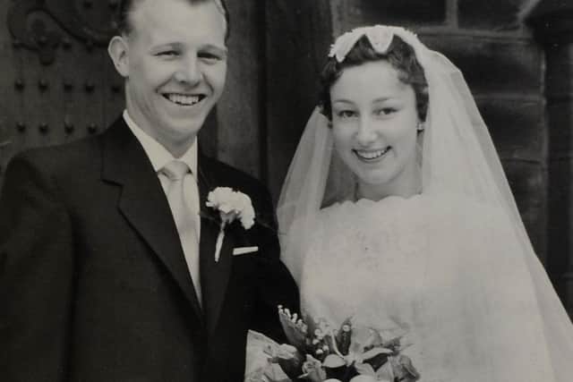 David and Sheila Ingleson pictured on their wedding day.