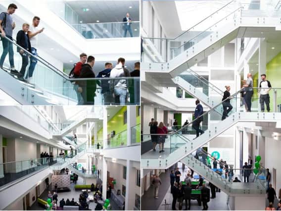 Leeds College of Building has just opened phase two of its South Bank campus development,at a cost of 13 million.